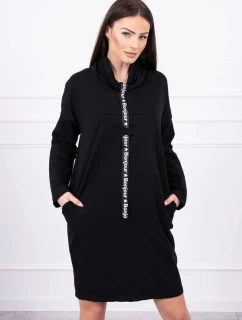 Šaty s kravatou čierne