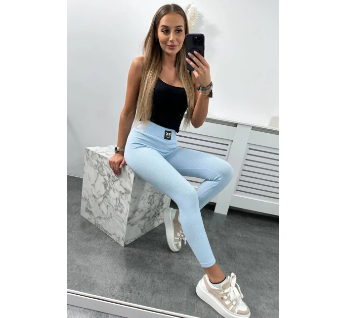 Pruhované legíny s vysokým pasem modré Pruhované legíny s vysokým pasem modré