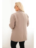 Dámská sako Plus Size elegantní fango