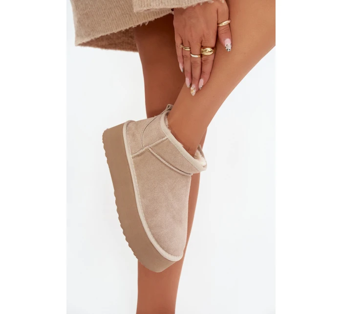 Dámské sněhule z přírodního semiše béžové Mairene Dámské sněhule z přírodního semiše béžové Mairene