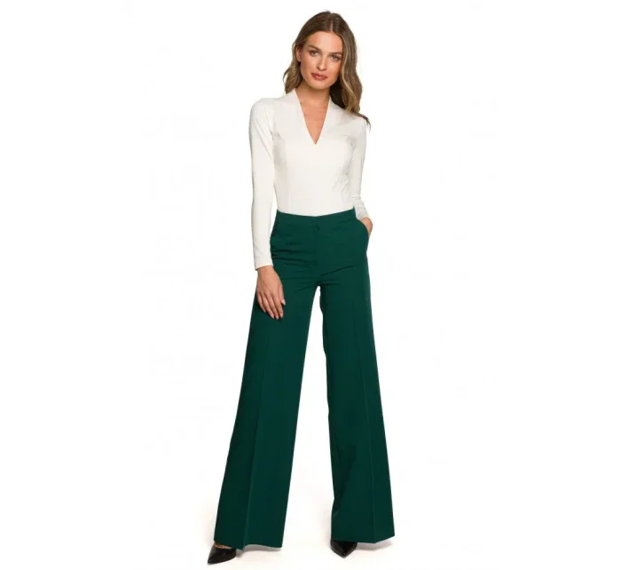 model 17678006 Široké kalhoty královská modř - STYLOVE model 17678006 Široké kalhoty královská modř - STYLOVE