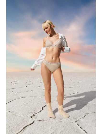 Dámske nohavičky GO Ribbed R Bralette - GRAY - St. béžová M013 - SLOGGI Dámske nohavičky GO Ribbed R Bralette - GRAY - St. béžová M013 - SLOGGI