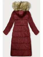 Dlouhá červená dámská zimní bunda model 21246573 - MELYA MELODY