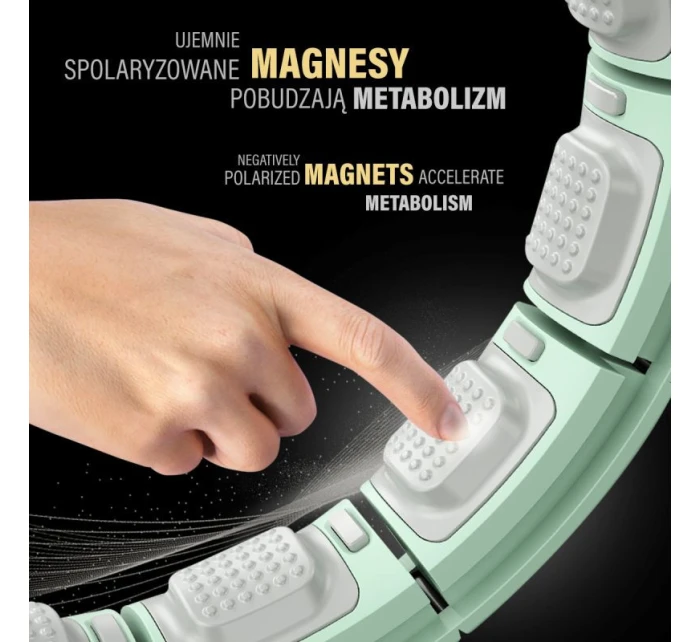 Hula Hop HMS HHM13 s magnetmi, závažím a zeleným počítadlom Hula Hop HMS HHM13 s magnetmi, závažím a zeleným počítadlom