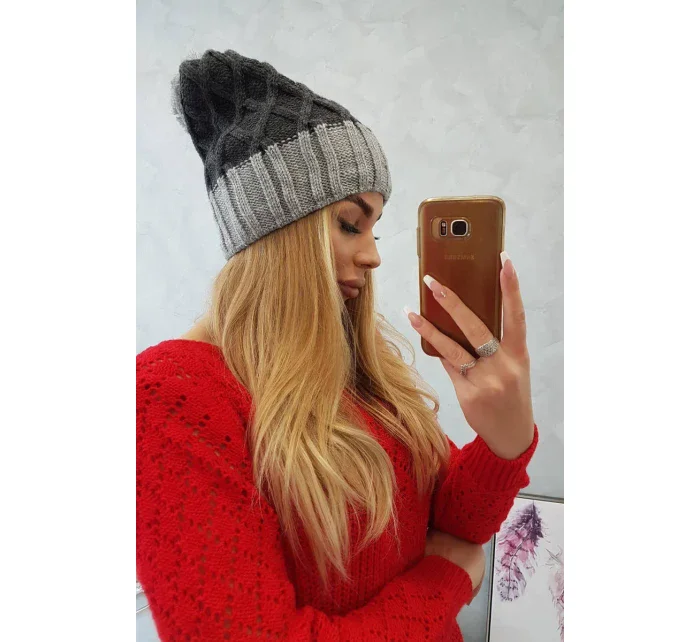 Milano fleecová čiapka K203 graphite+grey Milano fleecová čiapka K203 graphite+grey