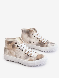 Trampki Damskie Wysokie Big Star LL274047 Biało-Zielone