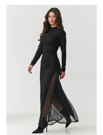 Dámske dlhé spoločenské šaty M902 Black - Makadamia
