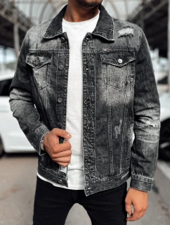 Pánská džínová bunda černá model 21978848 - Dstreet