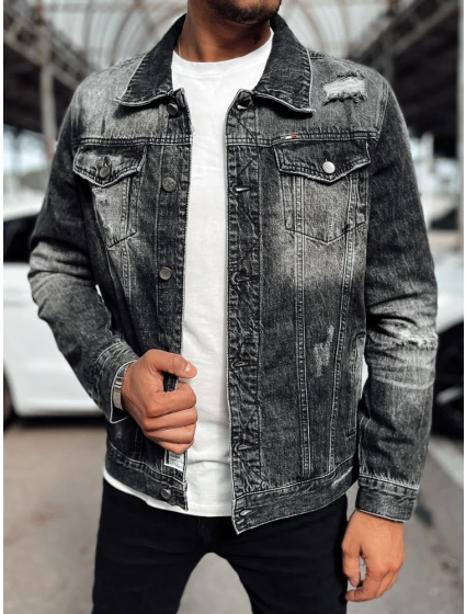 Pánská džínová bunda černá model 21978848 - Dstreet