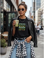 Koszulka damska z nadrukiem  czarna model 22156905 - FashionStreet