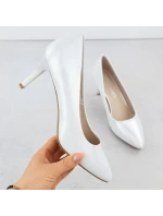 Dámské saténové stříbrné lodičky Sergio model 21905071 - LEONE