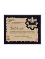 Plastový diplom s laminátovým gravírovaním Plastový diplom s laminátovým gravírovaním