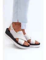 Kožené Sandály Na Bílé model 21659203 - Zazoo