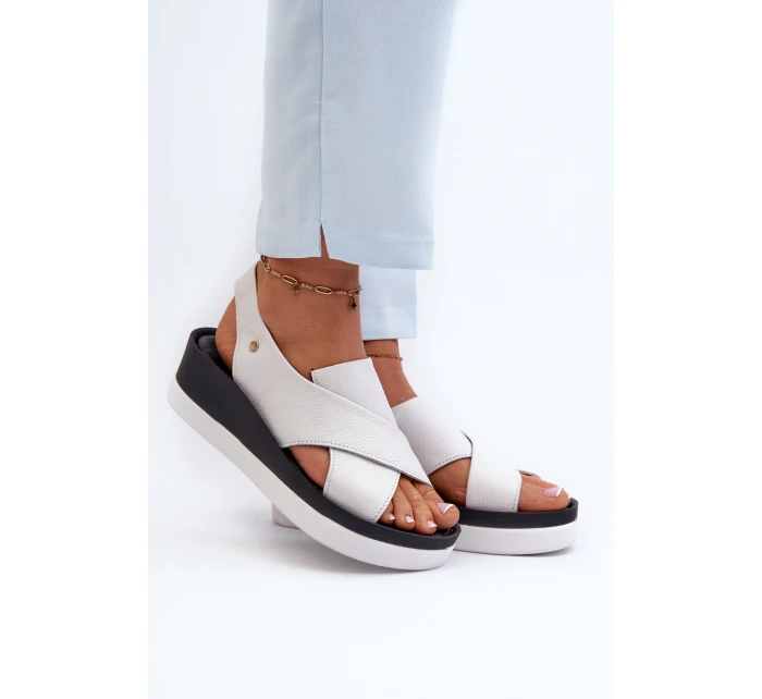 Kožené Sandály Na Bílé model 21659203 - Zazoo