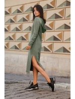 Dámske šaty B128 Khaki tmavozelená - BEwear Dámske šaty B128 Khaki tmavozelená - BEwear