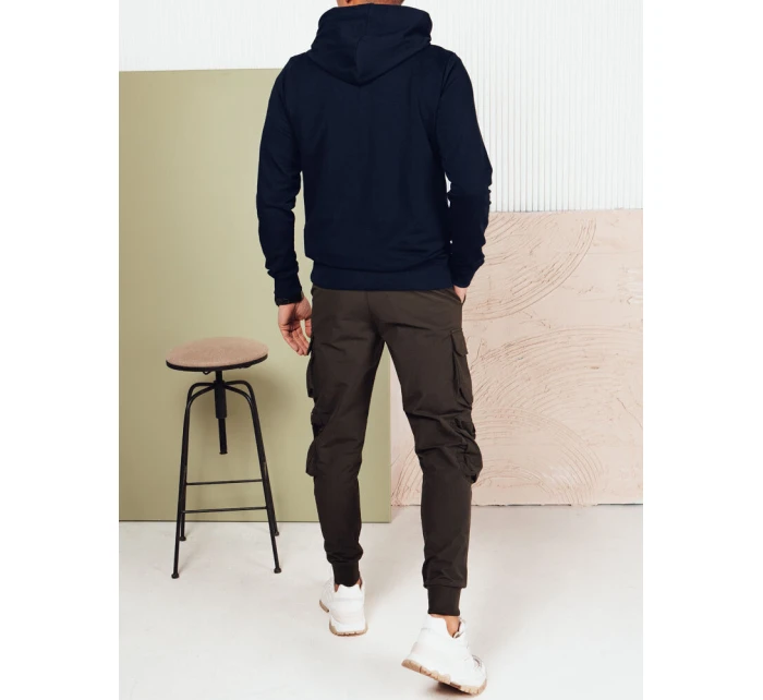 FashionStreet pánska tmavomodrá mikina s kapucňou BX5727