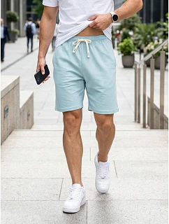 Pánske modré teplákové šortky FashionStreet SX2631