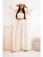 Dámsky viskózový 4-dielny set v boho štýle svetlo béžovej farby Dámsky viskózový 4-dielny set v boho štýle svetlo béžovej farby