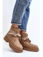 Dámské kotníčkové boty se a šněrováním khaki model 21644678 - Boto Dámské kotníčkové boty se a šněrováním khaki model 21644678 - Boto