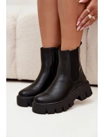 Dámské kotníkové boty s zipem Eko kůže Černé model 21709271 - Boto Dámské kotníkové boty s zipem Eko kůže Černé model 21709271 - Boto