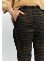 Monnari Dámske kockované nohavice Multi Brown