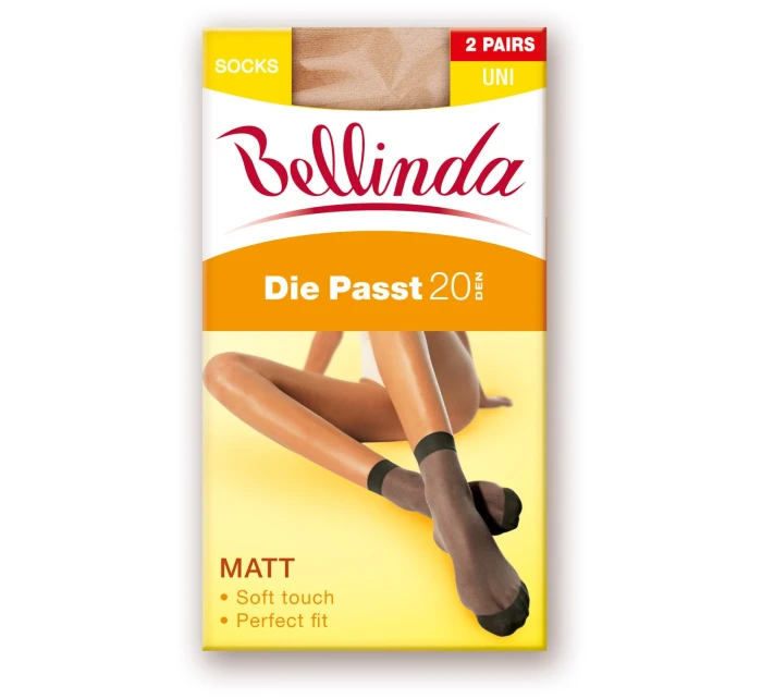 Dámske hodvábne ponožky DIE PASST 20 DEN SOCKS 2 PACK - BELLINDA Dámske hodvábne ponožky DIE PASST 20 DEN SOCKS 2 PACK - BELLINDA