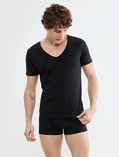 SLG Base V Neck Shirt - Black - SLOGGI Black - SLOGGI