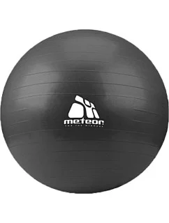 Gymnastická lopta Meteor 75 cm s pumpou čierna 31134