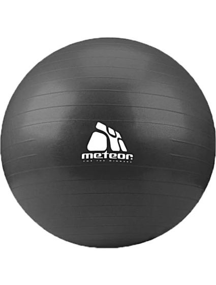 Gymnastická lopta Meteor 75 cm s pumpou čierna 31134