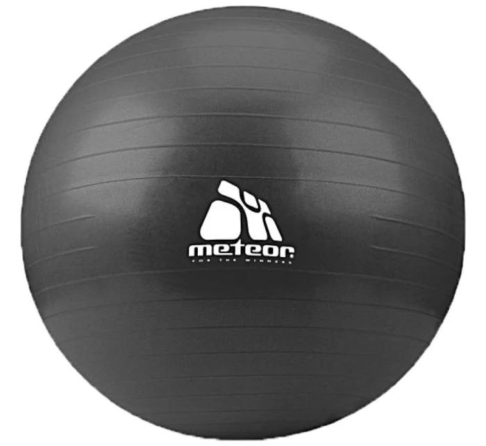 Gymnastická lopta Meteor 75 cm s pumpou čierna 31134