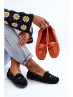 Damskie Zamszowe Mokasyny Czarne Si Passione