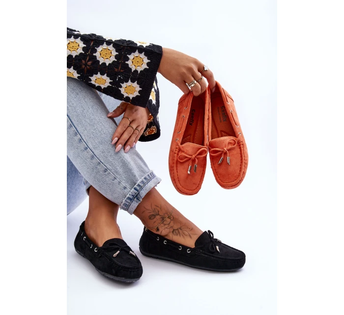 Damskie Zamszowe Mokasyny Czarne Si Passione