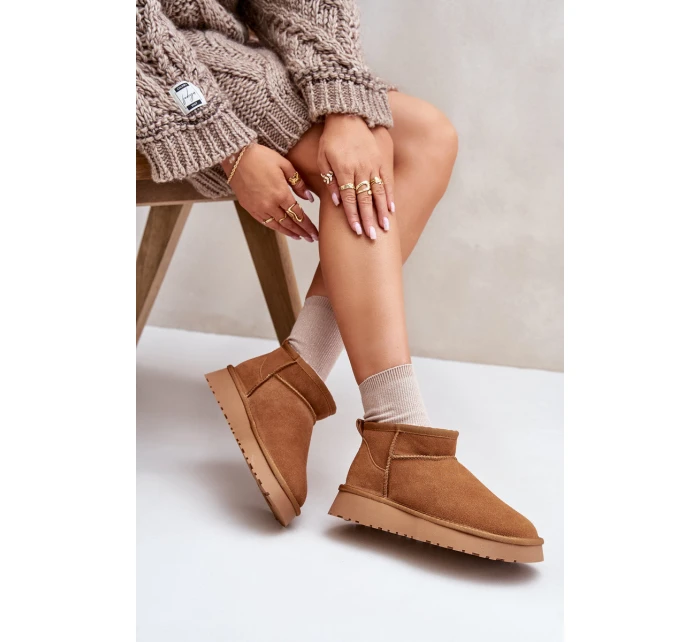 Niskie Zamszowe Śniegowce Skóra Naturalna Vinceza 97950 Camel Niskie Zamszowe Śniegowce Skóra Naturalna Vinceza 97950 Camel