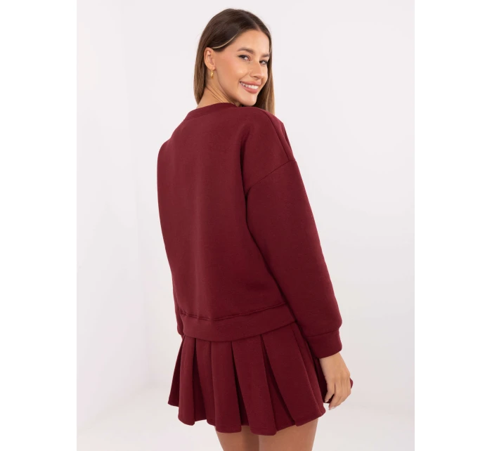 Šaty MI SK 3249.98 bordová Šaty MI SK 3249.98 bordová