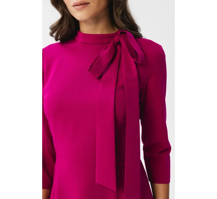 Dámske šaty S346 bordová - Stylove Dámske šaty S346 bordová - Stylove