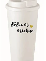 DIEŤA VIE VŠETKO - biely termohrnček 475 ml