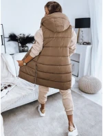 Dámská prošívaná vesta camel Dstreet model 21965945 - FashionStreet Dámská prošívaná vesta camel Dstreet model 21965945 - FashionStreet