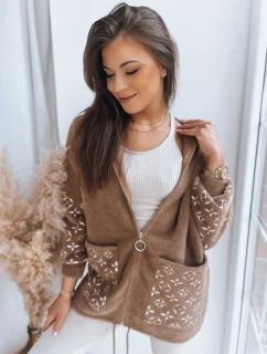 Dámska alpaková bunda s kapucňou WINONA camel FashionStreet NY0612