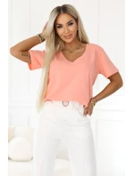 damska z dekoltem V i krótkim  model 22036868 - numoco basic