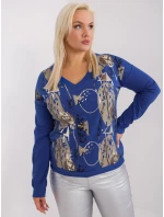 Bluzka RV BZ model 21271969 kobaltowy - FPrice Bluzka RV BZ model 21271969 kobaltowy - FPrice