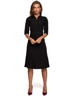 s páskem s přezkou černý model 18003003 - STYLOVE