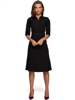 s páskem s přezkou černý model 18003003 - STYLOVE