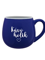 KÁVOHOLIK - modrý keramický hrníček 300 ml