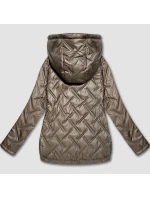 kurtka damska plus size z kapturem beżowa model 21317446 - S'WEST
