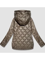 kurtka damska plus size z kapturem beżowa model 21317446 - S'WEST