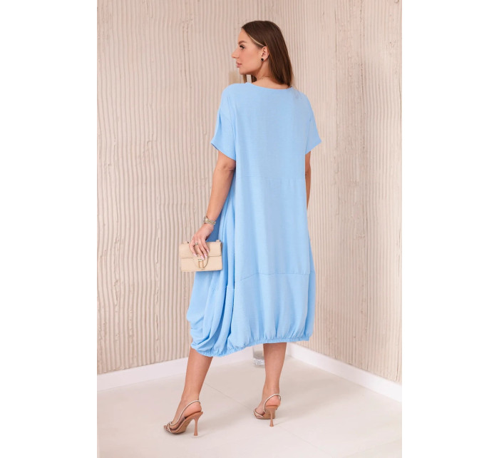 Oversized šaty s kapsami blue