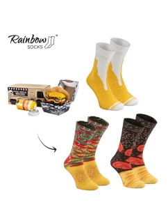 Zestaw Skarpetki Food Truck Socks Box Piwo Burger 3 Pary