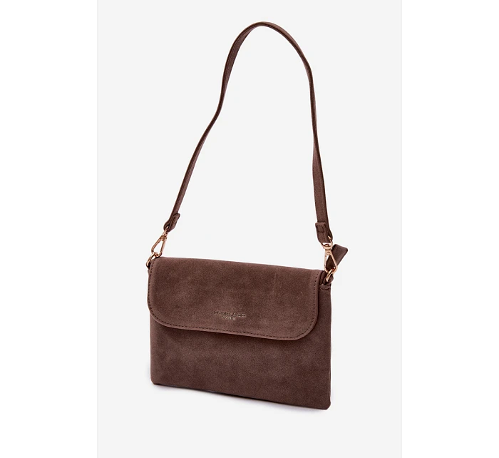 Malá Kabelka z Eko semiše Tmavě béžová model 22111528 - Flora&Co