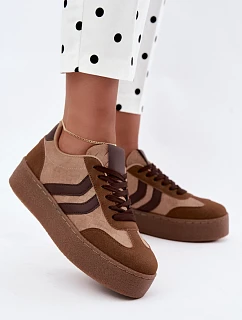 Dámské tenisky na platformě s pásky Camel model 22324184 - Boto