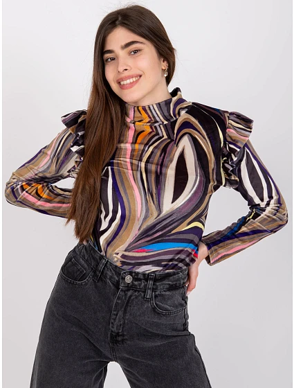 Halenka DHJ BZ model 17508526 černá a béžová - FPrice Halenka DHJ BZ model 17508526 černá a béžová - FPrice